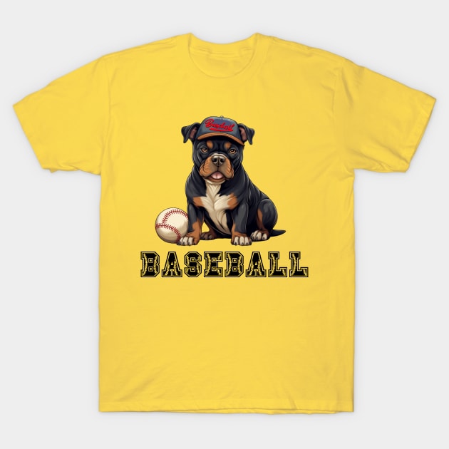 american bully with baseball T-Shirt by hnueng111